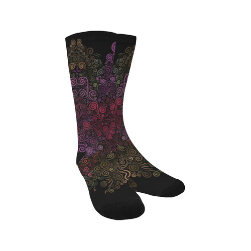 Psychedelic 3D Rose Abstract Trouser Socks