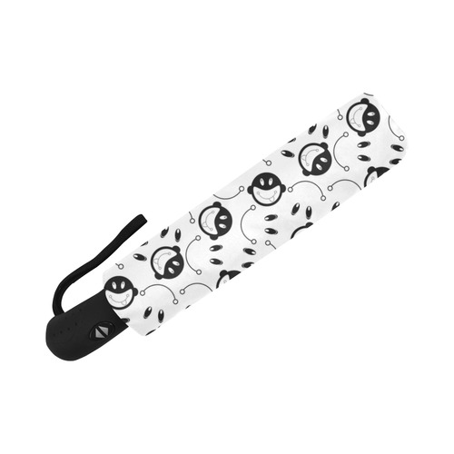 black and white funny monkeys Auto-Foldable Umbrella (Model U04)