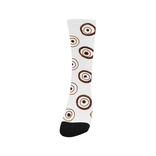 Designers Socks : brown vintage Circles Trouser Socks