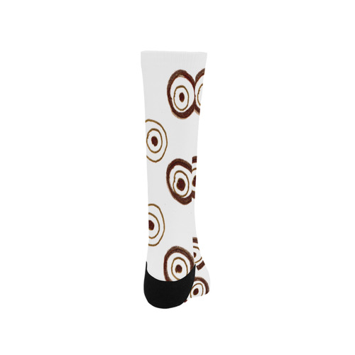 Designers Socks : brown vintage Circles Trouser Socks