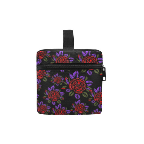 Red and Purple Roses Floral Pattern Lunch Bag/Large (Model 1658)