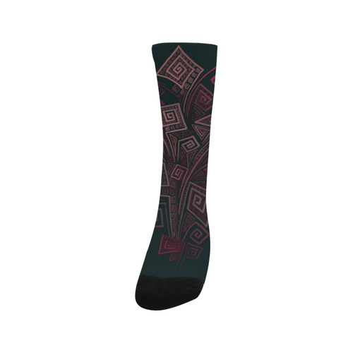 Psychedelic 3D Square Spirals - pink and orange Trouser Socks