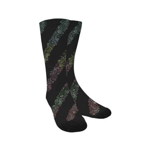 Psychedelic 3D Rainbow Ornaments Trouser Socks