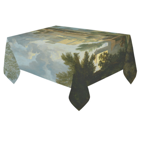 Nicolas Poussin French Landscape Calm Cotton Linen Tablecloth 60"x 84"