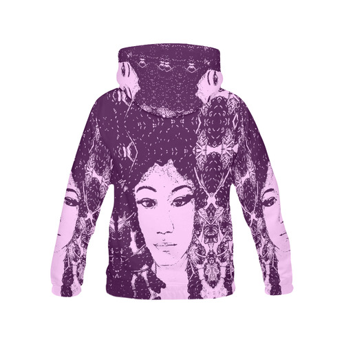 msanii All Over Print Hoodie for Women (USA Size) (Model H13)