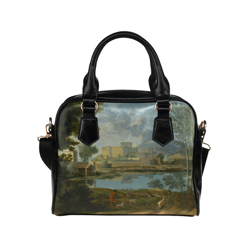Nicolas Poussin French Landscape Calm Shoulder Handbag (Model 1634)