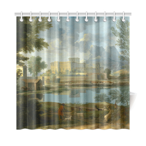 Nicolas Poussin French Landscape Calm Shower Curtain 72"x72"