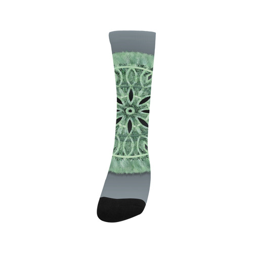 Faux Stitch & Fur mint green 3D decoration Trouser Socks