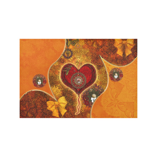 Steampunk decorative heart Placemat 12’’ x 18’’ (Four Pieces)