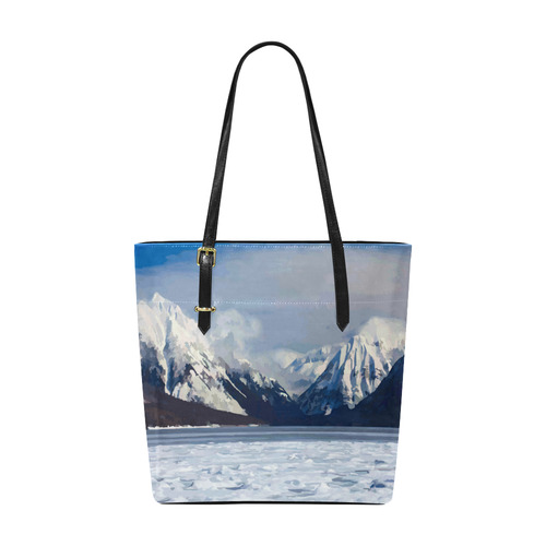Icy Mountain Landscape Euramerican Tote Bag/Small (Model 1655)