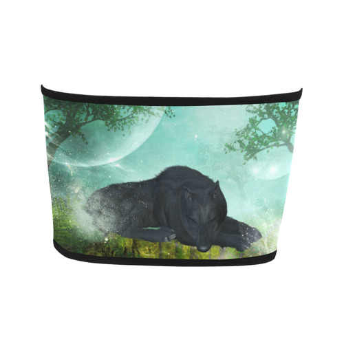 Sleeping wolf in the night Bandeau Top