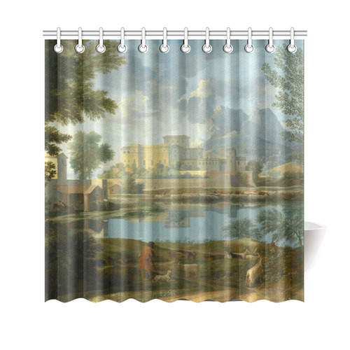 Nicolas Poussin French Landscape Calm Shower Curtain 69"x70"