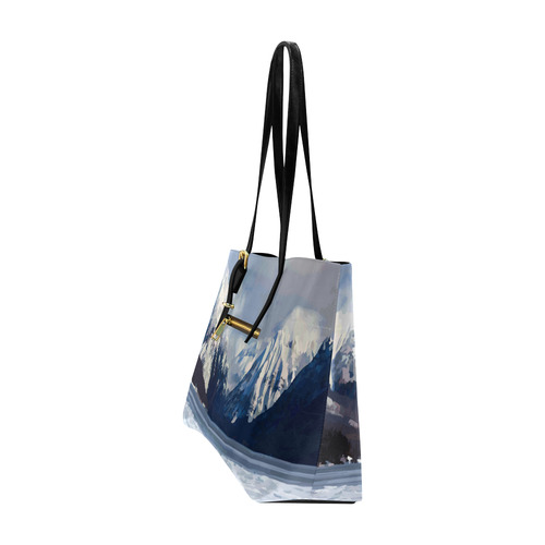 Icy Mountain Landscape Euramerican Tote Bag/Large (Model 1656)