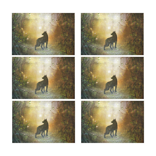 Teh lonely wolf Placemat 12’’ x 18’’ (Set of 6)