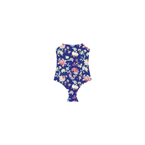 Vintage Rose Floral Wallpaper Strap Swimsuit ( Model S05)