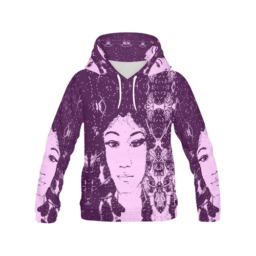 msanii All Over Print Hoodie for Women (USA Size) (Model H13)