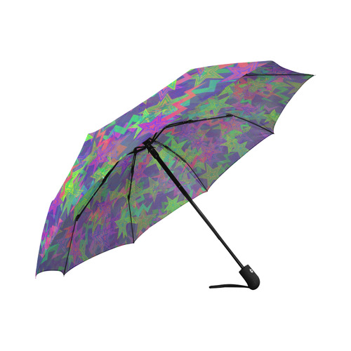Purple Shooting Stars Auto-Foldable Umbrella (Model U04)