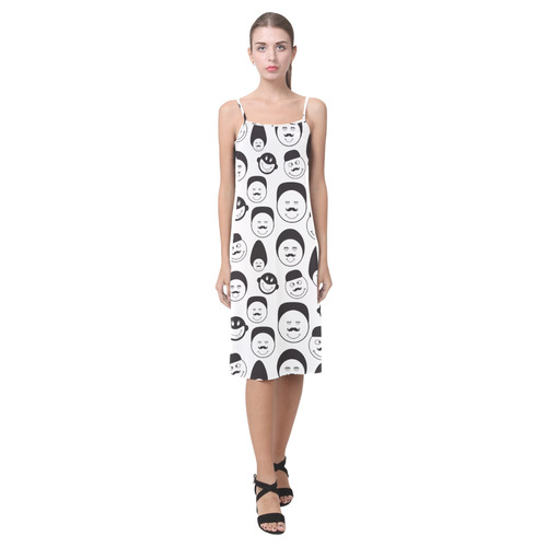 funny emotional faces Alcestis Slip Dress (Model D05)