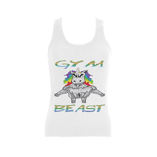 gym beast25 Women's Shoulder-Free Tank Top (Model T35)