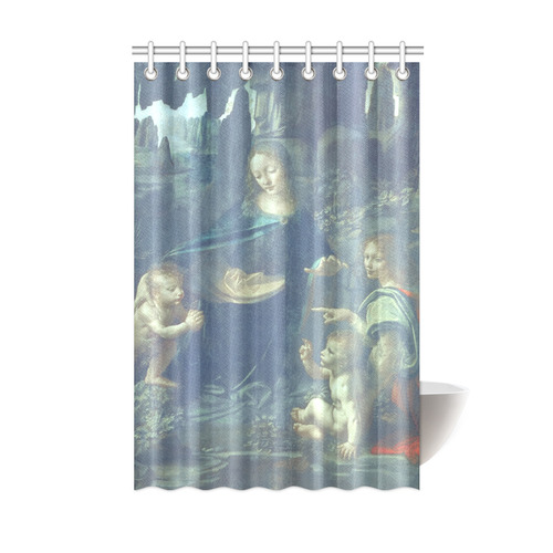 Leonardo da Vinci Virgin of the Rocks Shower Curtain 48"x72"