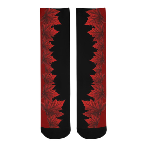 Red Canada Maple Leaf Socks Trouser Socks