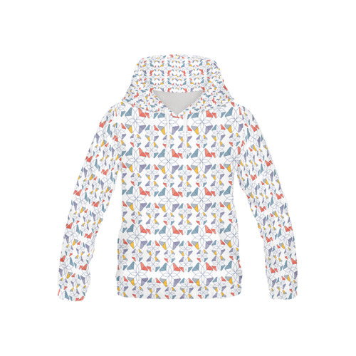 floral geometric seamless oriental All Over Print Hoodie for Kid (USA Size) (Model H13)