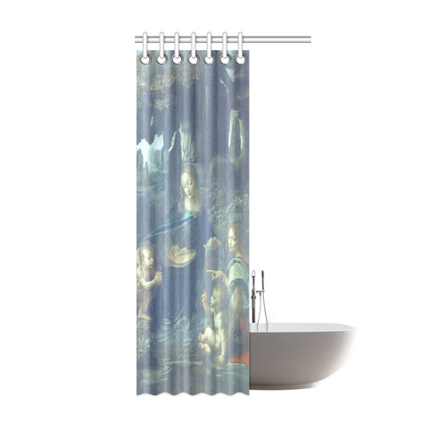 Leonardo da Vinci Virgin of the Rocks Shower Curtain 36"x72"