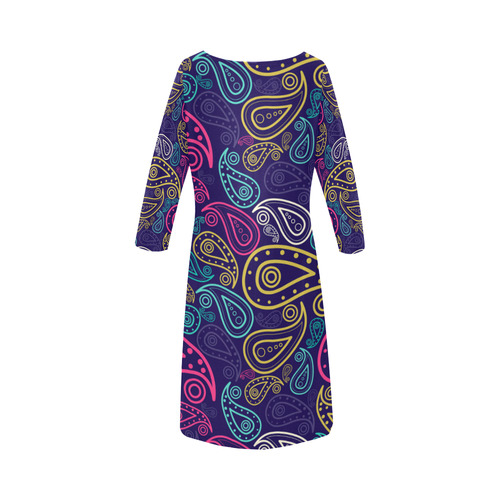 paisley Round Collar Dress (D22)