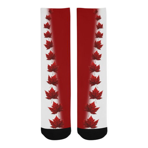 Canada Flag Socks Red Maple Leaf Trouser Socks