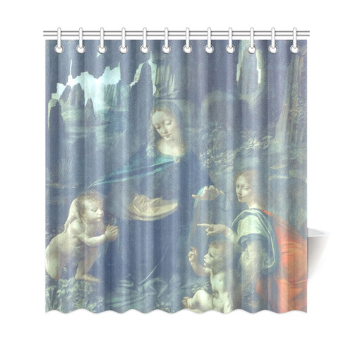 Leonardo da Vinci Virgin of the Rocks Shower Curtain 69"x72"
