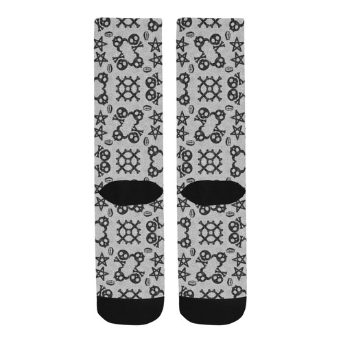 Skullie Stars Gothic Print Trouser Socks