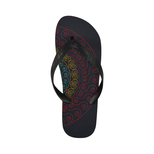 simply circular design mandala Flip Flops for Men/Women (Model 040)