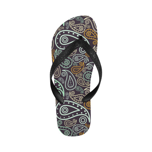 colorful paisley Flip Flops for Men/Women (Model 040)