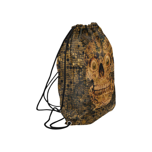 Stone and Metal Skull C by JamColors Large Drawstring Bag Model 1604 (Twin Sides)  16.5"(W) * 19.3"(H)