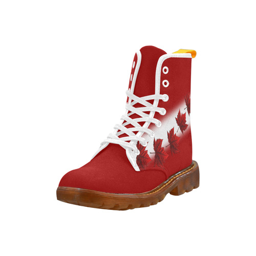 Red Canada Boots Men's Canada Flag Boots Martin Boots For Men Model 1203H