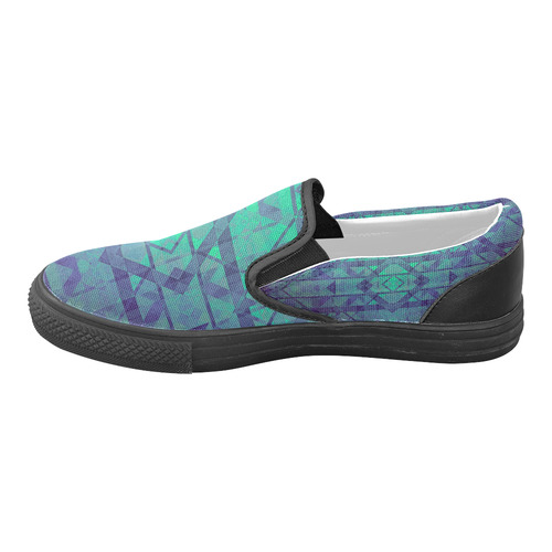 Sci-Fi Dream Geometric design Modern Women's Unusual Slip-on Canvas Shoes (Model 019)