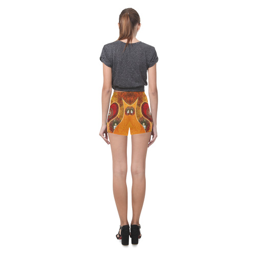 Steampunk decorative heart Briseis Skinny Shorts (Model L04)