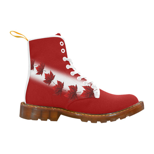 Red Canada Boots Men's Canada Flag Boots Martin Boots For Men Model 1203H