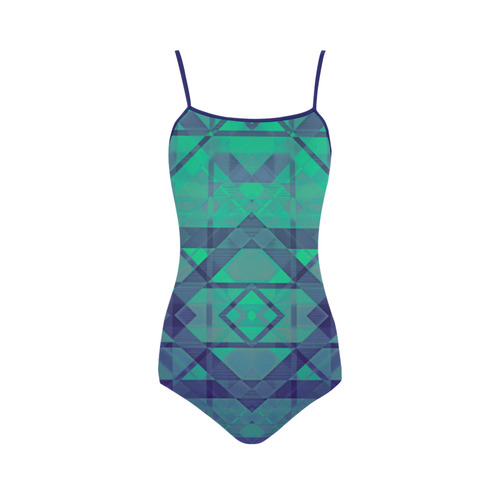 Sci-Fi Dream  Geometric design Modern style Strap Swimsuit ( Model S05)