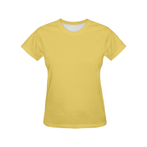 Trendy Basics - Trend Color PRIMEROSE YELLOW All Over Print T-Shirt for Women (USA Size) (Model T40)