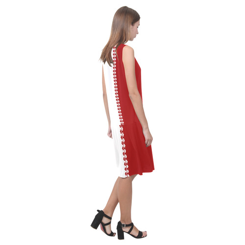Canada Dress Classic Canada Souvenir Dresses Sleeveless Splicing Shift Dress(Model D17)