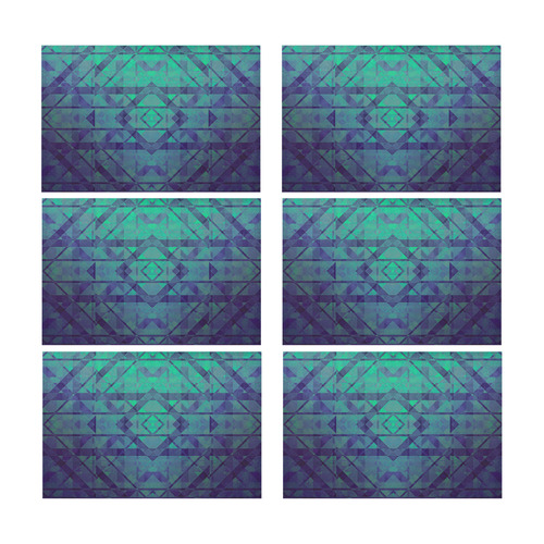 Sci-Fi Dream  Geometric design Modern style Placemat 12’’ x 18’’ (Six Pieces)