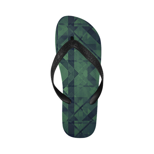 Sci-Fi Green Monster Geometric design Modern style Flip Flops for Men/Women (Model 040)