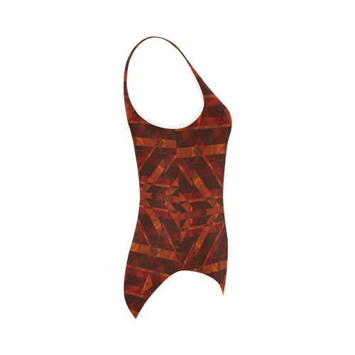 Sci Fi  Horror Geometric design Modern Vest One Piece Swimsuit (Model S04)