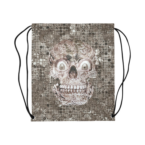 Stone and Metal Skull B by JamColors Large Drawstring Bag Model 1604 (Twin Sides)  16.5"(W) * 19.3"(H)