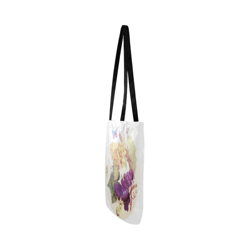 Purple Grapes Butterflies Vintage Floral Reusable Shopping Bag Model 1660 (Two sides)