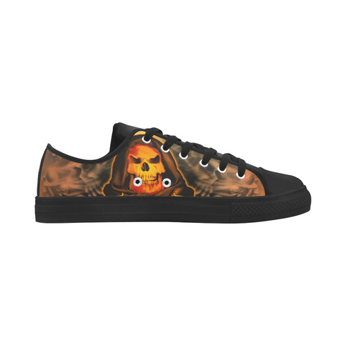 The skulls Microfiber Leather Men's Shoes/Large Size (Model 031)