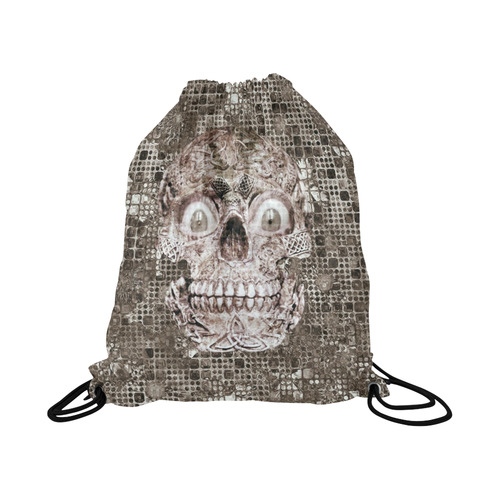 Stone and Metal Skull B by JamColors Large Drawstring Bag Model 1604 (Twin Sides)  16.5"(W) * 19.3"(H)