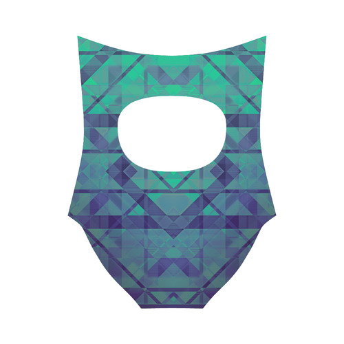 Sci-Fi Dream  Geometric design Modern style Strap Swimsuit ( Model S05)