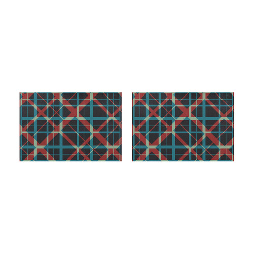 Plaid I Hipster style plaid pattern Placemat 12’’ x 18’’ (Two Pieces)